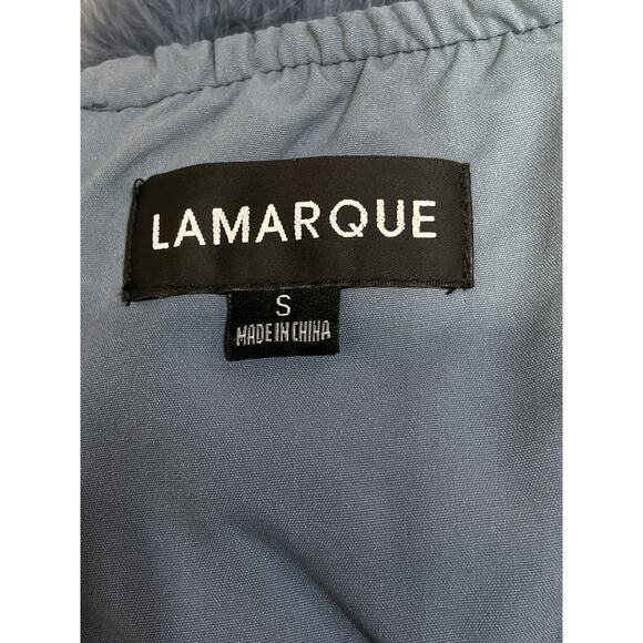 Lamarque 'Zaina' Blue Feather Embellished Top Size S - Picture 4 of 5